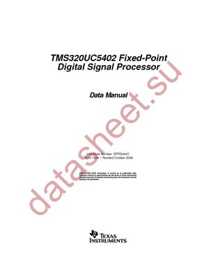 TMS320UC5402ZGU-80 datasheet  